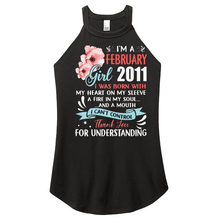 February 2011 12th Birthday Gift 12 Years Old Women's Perfect Tri Rocker Tank