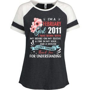 February 2011 12th Birthday Gift 12 Years Old Enza Ladies Jersey Colorblock Tee