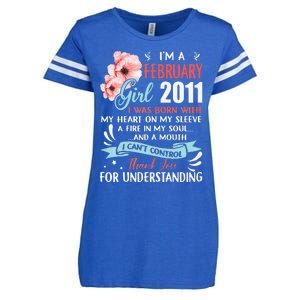 February 2011 12th Birthday Gift 12 Years Old Enza Ladies Jersey Football T-Shirt