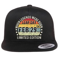 February 29 Birthday Leap Year Flat Bill Trucker Hat