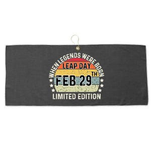 February 29 Birthday Leap Year Large Microfiber Waffle Golf Towel