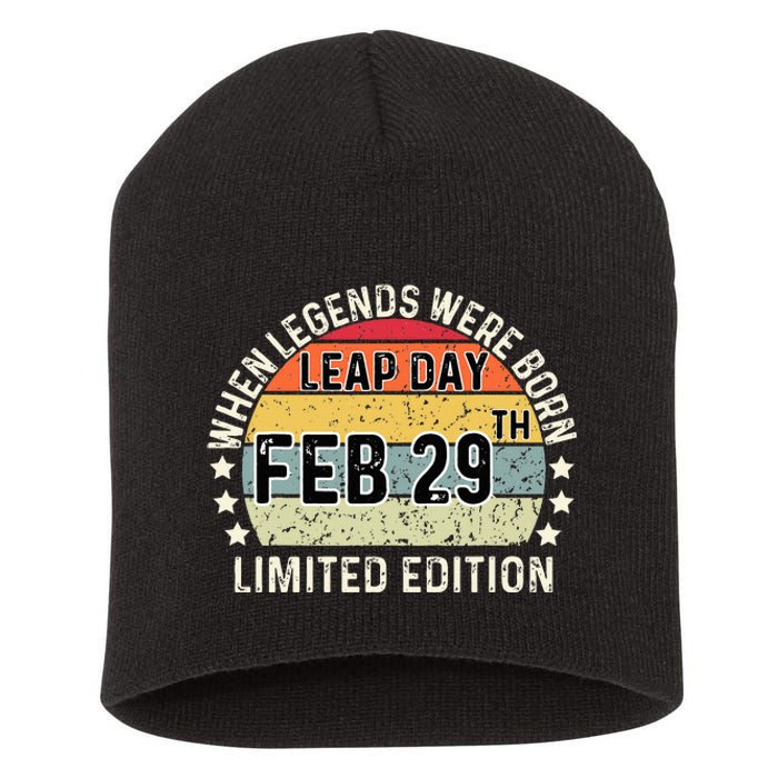 February 29 Birthday Leap Year Short Acrylic Beanie