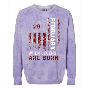 February 29 Birthday For Leap Year Colorblast Crewneck Sweatshirt