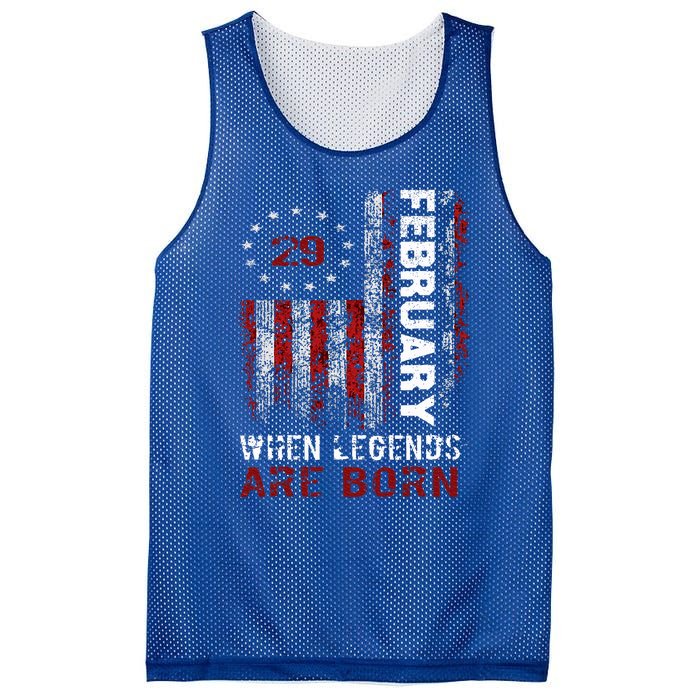 February 29 Birthday For Leap Year Mesh Reversible Basketball Jersey Tank