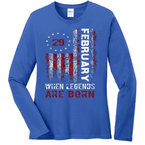 February 29 Birthday For Leap Year Ladies Long Sleeve Shirt