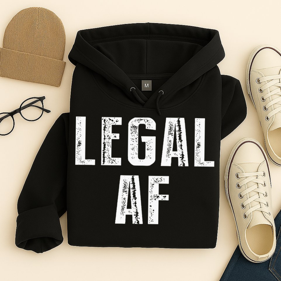 Funny 21st Birthday Gift Legal Af 21 Years Old Hoodie