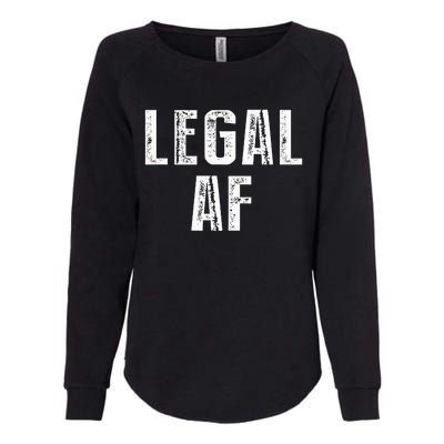 Funny 21st Birthday Gift Legal Af 21 Years Old Womens California Wash Sweatshirt