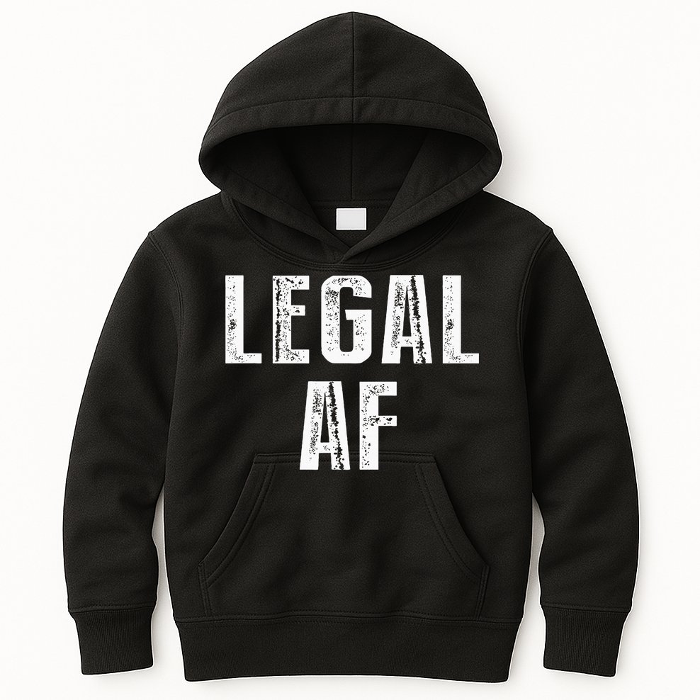 Funny 21st Birthday Gift Legal Af 21 Years Old Kids Hoodie