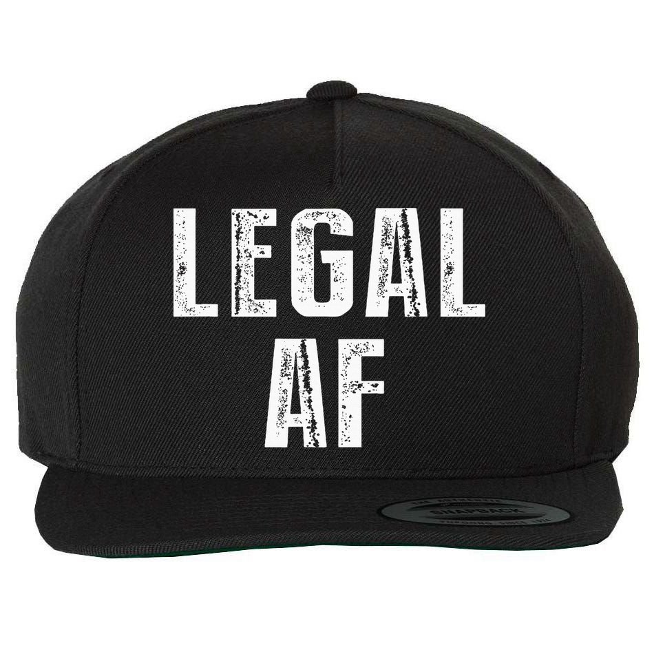 Funny 21st Birthday Gift Legal Af 21 Years Old Wool Snapback Cap