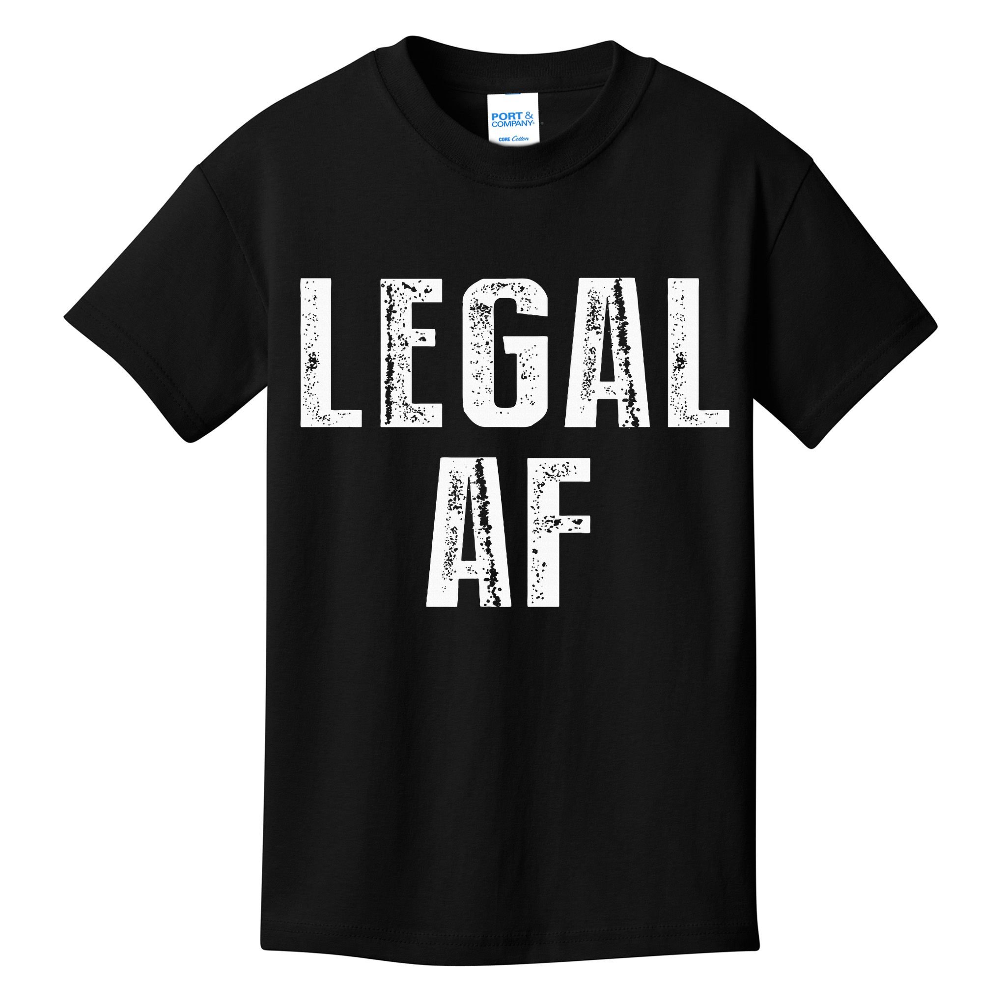 Funny 21st Birthday Gift Legal Af 21 Years Old Kids T-Shirt