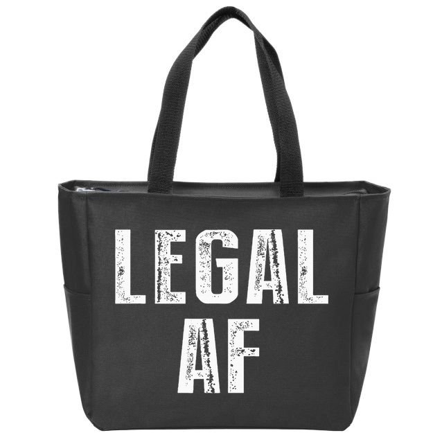 Funny 21st Birthday Gift Legal Af 21 Years Old Zip Tote Bag