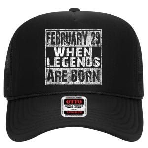 February 29 Birthday Cool Leap Year High Crown Mesh Back Trucker Hat