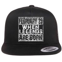 February 29 Birthday Cool Leap Year Flat Bill Trucker Hat