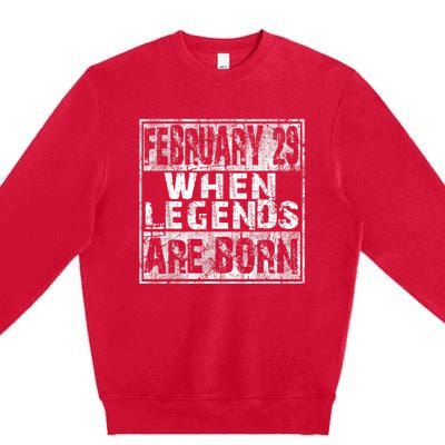 February 29 Birthday Cool Leap Year Premium Crewneck Sweatshirt