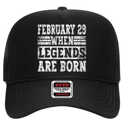 February 29 Birthday Cool Leap Year High Crown Mesh Back Trucker Hat