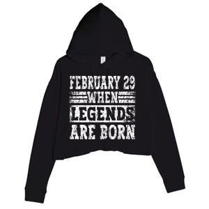 February 29 Birthday Cool Leap Year Crop Fleece Hoodie