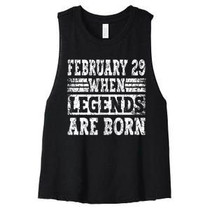 February 29 Birthday Cool Leap Year Women's Racerback Cropped Tank