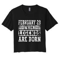 February 29 Birthday Cool Leap Year Women's Crop Top Tee