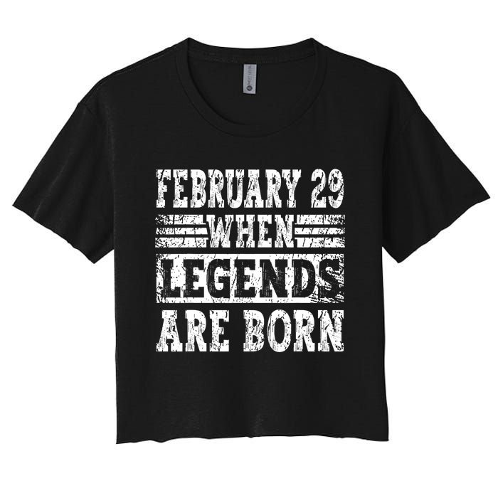 February 29 Birthday Cool Leap Year Women's Crop Top Tee