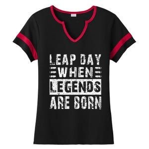 February 29 Birthday Cool Leap year Ladies Halftime Notch Neck Tee