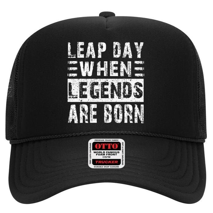 February 29 Birthday Cool Leap year High Crown Mesh Back Trucker Hat