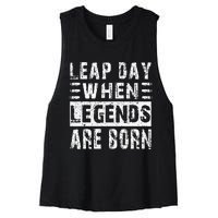 February 29 Birthday Cool Leap year Women's Racerback Cropped Tank