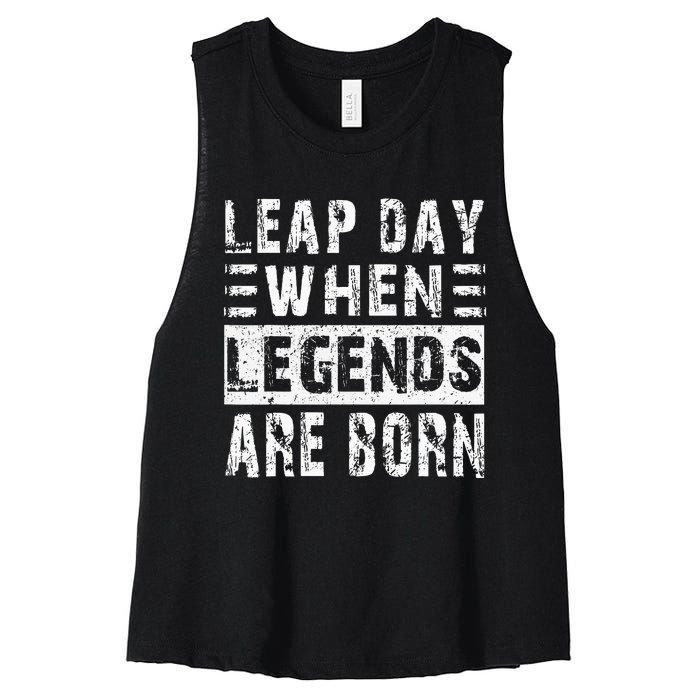 February 29 Birthday Cool Leap year Women's Racerback Cropped Tank