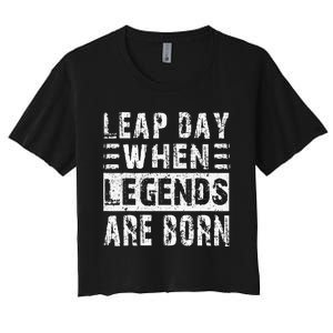 February 29 Birthday Cool Leap year Women's Crop Top Tee