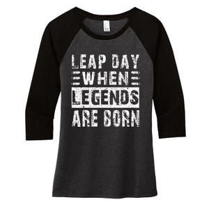 February 29 Birthday Cool Leap year Women's Tri-Blend 3/4-Sleeve Raglan Shirt