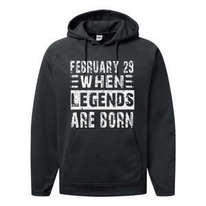 February 29 Birthday Cool leap year Performance Fleece Hoodie