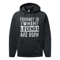 February 29 Birthday Cool leap year Performance Fleece Hoodie