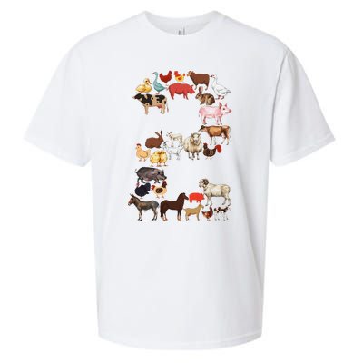 Fun 2nd Birthday Farm Animals Themed 2 Year Old Bday Sueded Cloud Jersey T-Shirt