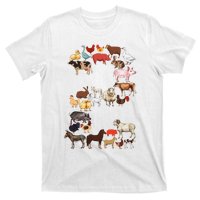 Fun 2nd Birthday Farm Animals Themed 2 Year Old Bday T-Shirt