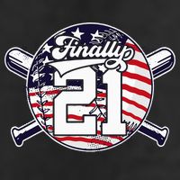 FINALLY 21 BASEBALL 21st BIRTHDAY 7 Panel Mesh Trucker Snapback Hat