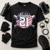 FINALLY 21 BASEBALL 21st BIRTHDAY Cooling Performance Crew T-Shirt