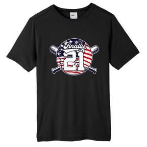 FINALLY 21 BASEBALL 21st BIRTHDAY Tall Fusion ChromaSoft Performance T-Shirt