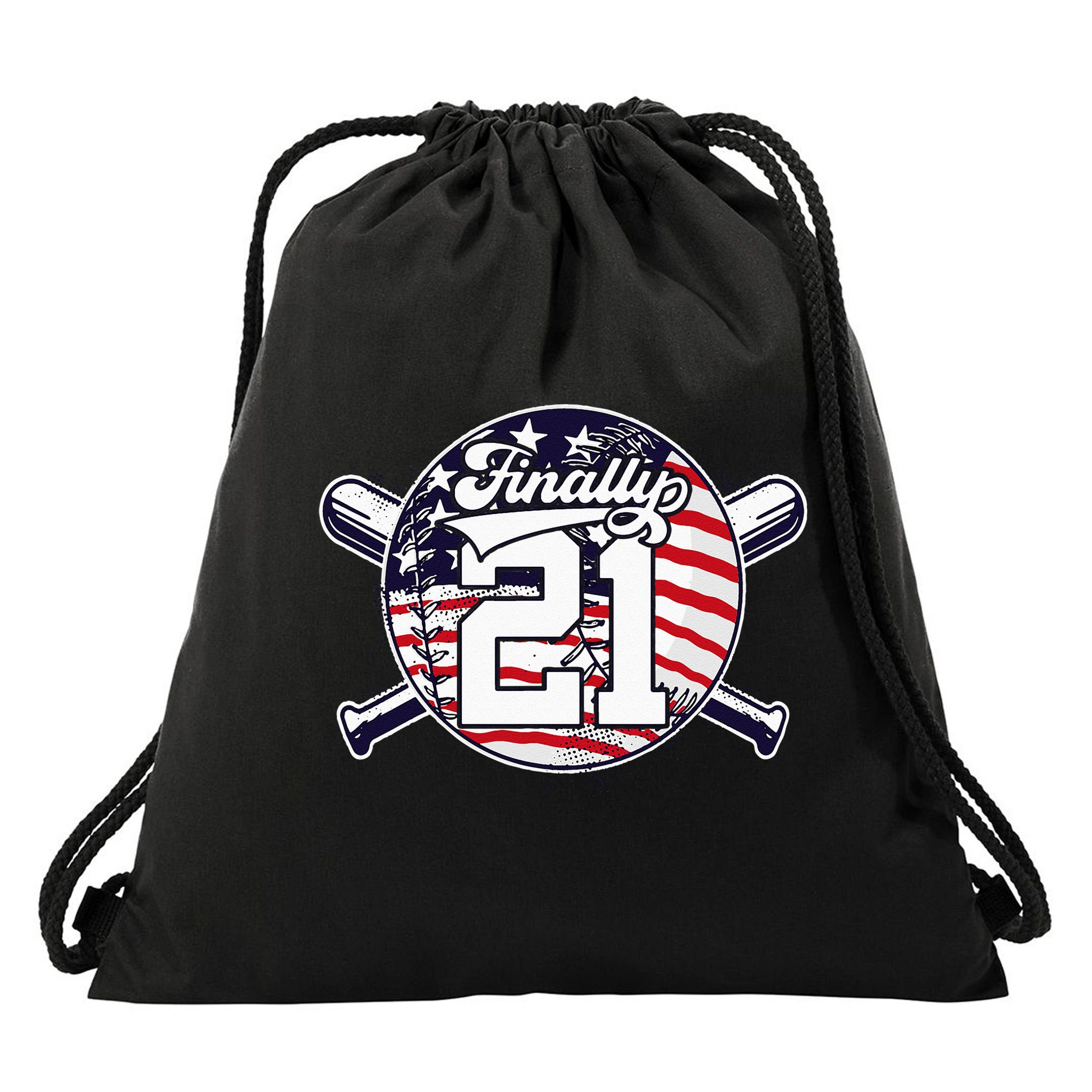 FINALLY 21 BASEBALL 21st BIRTHDAY Drawstring Bag