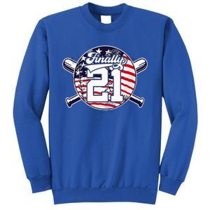 FINALLY 21 BASEBALL 21st BIRTHDAY Sweatshirt