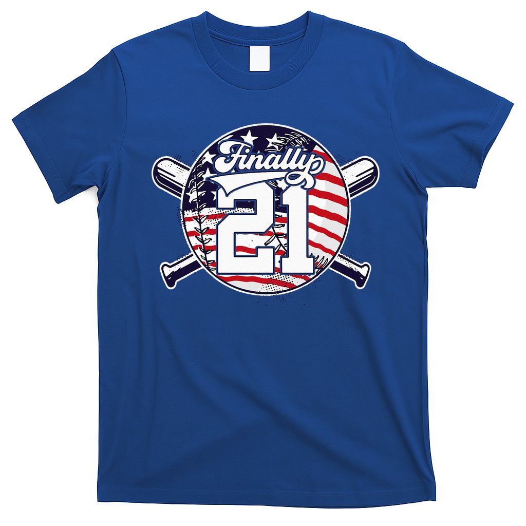 FINALLY 21 BASEBALL 21st BIRTHDAY T-Shirt