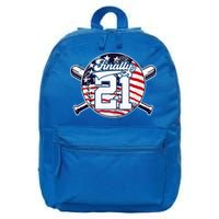 FINALLY 21 BASEBALL 21st BIRTHDAY 16 in Basic Backpack