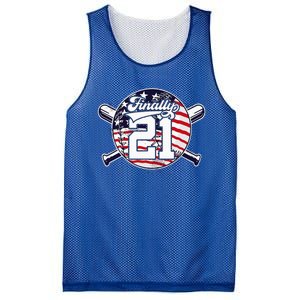 FINALLY 21 BASEBALL 21st BIRTHDAY Mesh Reversible Basketball Jersey Tank