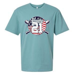 FINALLY 21 BASEBALL 21st BIRTHDAY Sueded Cloud Jersey T-Shirt