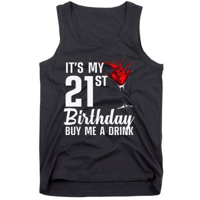 Funny 21st Birthday Art For Womens 21 Years Old Tank Top