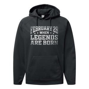 February 29 Birthday Leap Year For Cool Leap Day Performance Fleece Hoodie