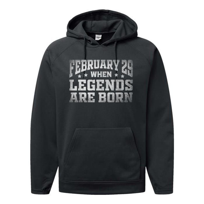 February 29 Birthday Leap Year For Cool Leap Day Performance Fleece Hoodie