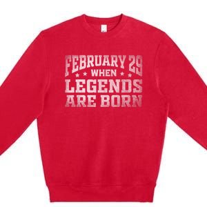 February 29 Birthday Leap Year For Cool Leap Day Premium Crewneck Sweatshirt