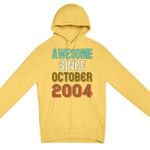 Funny 20th Birthday Awesome Since Oct 2004 Born In October Premium Pullover Hoodie