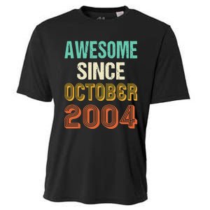 Funny 20th Birthday Awesome Since Oct 2004 Born In October Cooling Performance Crew T-Shirt