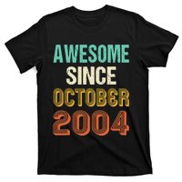 Funny 20th Birthday Awesome Since Oct 2004 Born In October T-Shirt