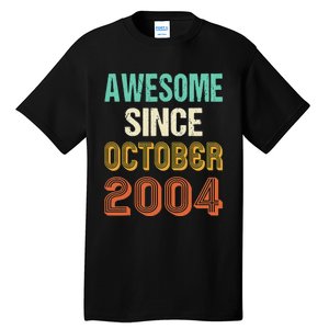 Funny 20th Birthday Awesome Since Oct 2004 Born In October Tall T-Shirt